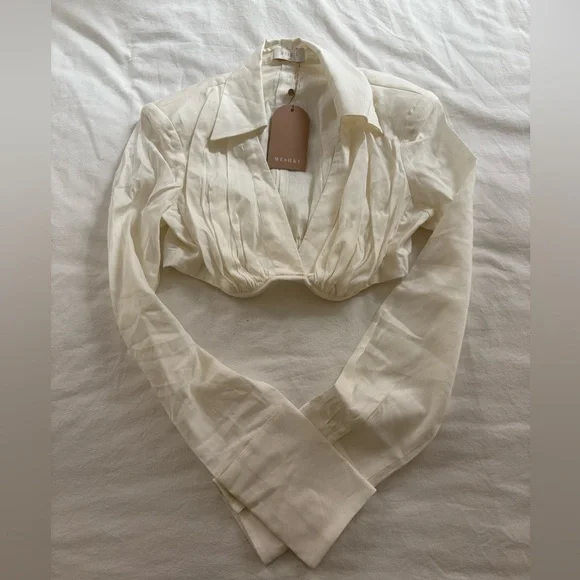 NWT - Greta Shirt Bra - White - Picture 4 of 5